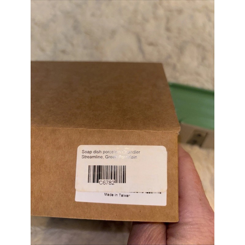 Chandler Vintage Soap Dish Holder Porcelain Wall Mount Jadeite Green