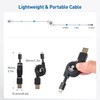 Cable Matters 2-Pack Retractable Micro USB Cable - 2.5 Feet