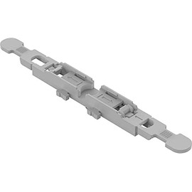 221-2511 | WAGO 221 Series mounting Carrier for Inline Connector | with Strain Relief | 1-Way | with snap-in mounting Foot | Gray | [Box of 10 Pieces]
