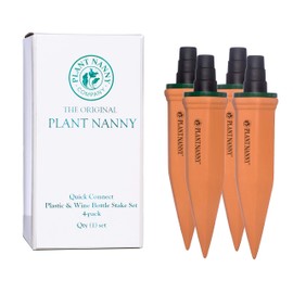 Plant Nanny 4 Count Wine & Plastic Bottle Stake Set
