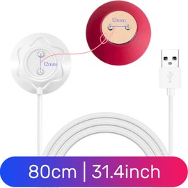 Kwevos Kwevos Replacement Rose Charger,Standing Magnetic Charger USB Cable,12mm-2 Prong Base Dock Station for Rose Only,31.5Inch Long Toy Replacement Charger