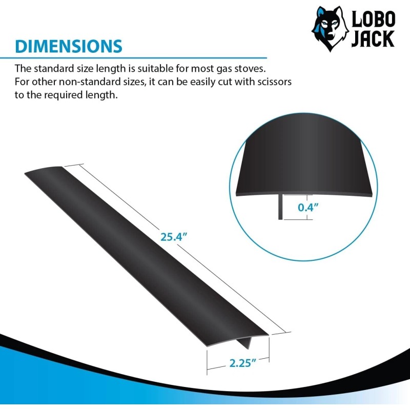 LoboJack Kitchen Stove Silicone Gap Covers - Heat Resistant, 21