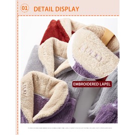 Fhniepan Pajamas for Men Set Fluffy Coral Fleece Long Sleeve Pullover Tops and Pants Warm Loungewear Sleepwear (Grey,XL)