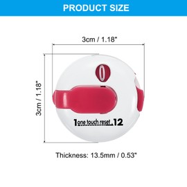 PATIKIL Golf Score Counter, Mini Golf Shot Stroke Attachment Counter Clicker Clip for Golfers Glove Bag Hat, Pink White