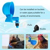 Large Blue Automatic Chicken Waterer Cups DIY Poultry Chicken Waterer