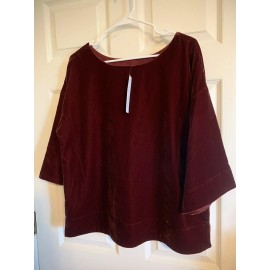 Soft Surroundings NWT!!!! Soft Surroundings Aria Velvet Tunic in Cabernet 3/4 Sleeve M