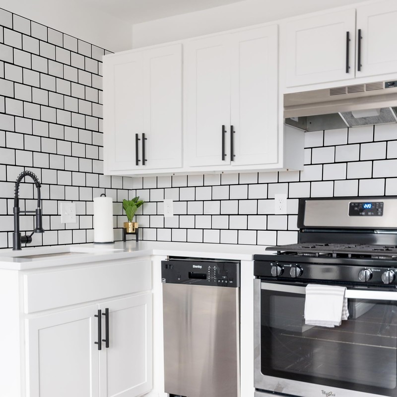 Art3dwallpanels 10-Sheet Peel and Stick Backsplash for Kitchen, 12''X12'' Peel