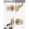 SORWDUERM 2 Pack Crystal Door Knob Gold Door Knobs Interior