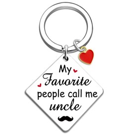 SOJUWEL Funny Uncle Gifts from Niece Nephew Keychains Best Uncle Ever Gift for Man Uncles Birthday Fathers Day Christmas Thanksgiving Present for Him Uncles Keyring