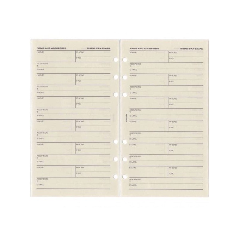 Raymei Fujii WWR358 Keyword Personal Organizer Refill Address (6 People)