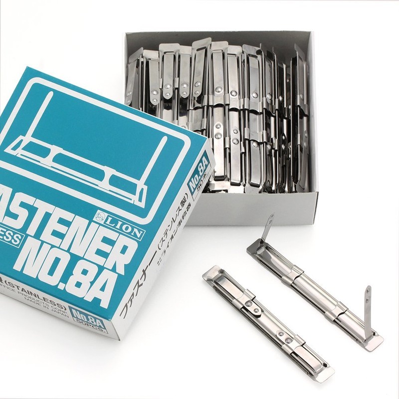 Lion Office Fastener, Stainless Steel, 3.1 inches (80 mm), 50