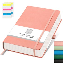 AHGXG Thick Journal Graph Notebook - 320 Pages Numbered A5 College Graph Notebook, 100gsm Graph Paper, Leather Hardcover, For Women, Men, Work, School, 5.75 x 8.38 Inches - Pink