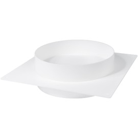 HVAC OV 6" Inch Plastic Straight or Flexible Pipe Flange with Shutter for Extraction Fans, Wall Plate, Heating and Cooling Duct Connection. Bacdraft Damper. Round Duct Connector Flange