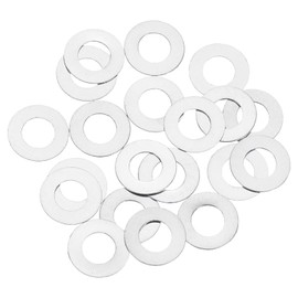 sourcing map 20 Pcs M6 Flat Washer, 6x12x0.1mm 304 Stainless Steel Flat Spacers for Screw, Bolt, Automotive, Industrial Machinery