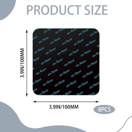 TYVOM 8PCS Grippers for Rug, 10 * 10 CM Non Slip Rug Gripper Non Curl Reusable Anti Slip Rug Underlay, Square Carpet Grippers Rug Grippers for Laminate Floor Keep Your Area Rug Corner Flat