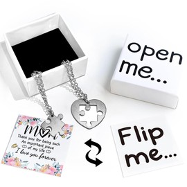 Funny Mother's Day Gifts for Mom Wife Grandma Daughter Gigi from Son Daughter I Love You Thank You Mom Birthday Christmas Gifts Necklace Matchbox Gift