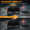 XRIDONSEN 28.4" 80 LED Roof Top Strobe Light Bar Amber
