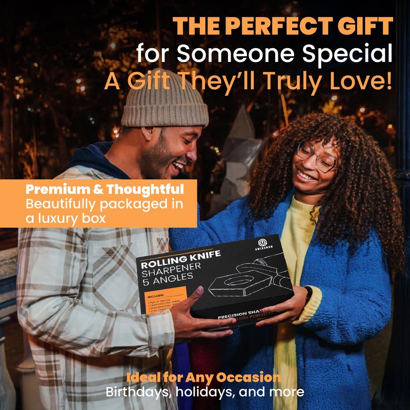 Rolling Knife Sharpener 5 Angles (12,15,17,19,22°) - 5 Sided Rolling