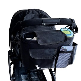 BB Basics Stroller Organizer - Stroller Organizer with Cup Holder - Baby Stroller Organizer - Stroller Accessories - Universal Stroller Organizer - Stroller Bag Organizer - Stroller Caddy