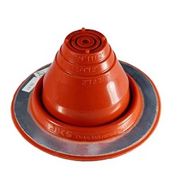 DEKTITE #1 (DF201RE) Round Red High Temp Silicone Flexible Pipe Flashing, Roof Jack, Pipe Booting Flashing (for OD Pipe Sizes 1/4"- 2-1/2")