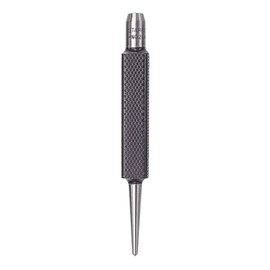 Starrett Steel Center Punch with Square Shank and Knurled Finger Grip - Hardened and Tempered Steel, 88mm Length, 2mm Diameter Tapered, 9.5mm Square Thickness - 264B
