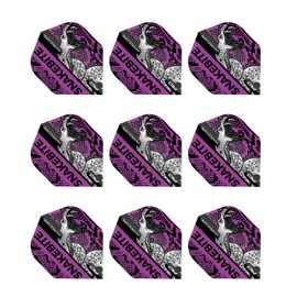 RED DRAGON Snakebite Hardcore Coiled Snakeskin Purple Dart Flights - 3 Sets Per Pack (9 Dart Flights in Total)