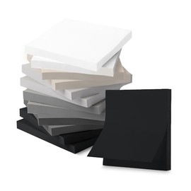 Mr. Pen - Notas adhesivas, 3 x 3 pulgadas, 12 blocs, 600 hojas, notas adhesivas de tonos grisceos de 3 x 3                                            