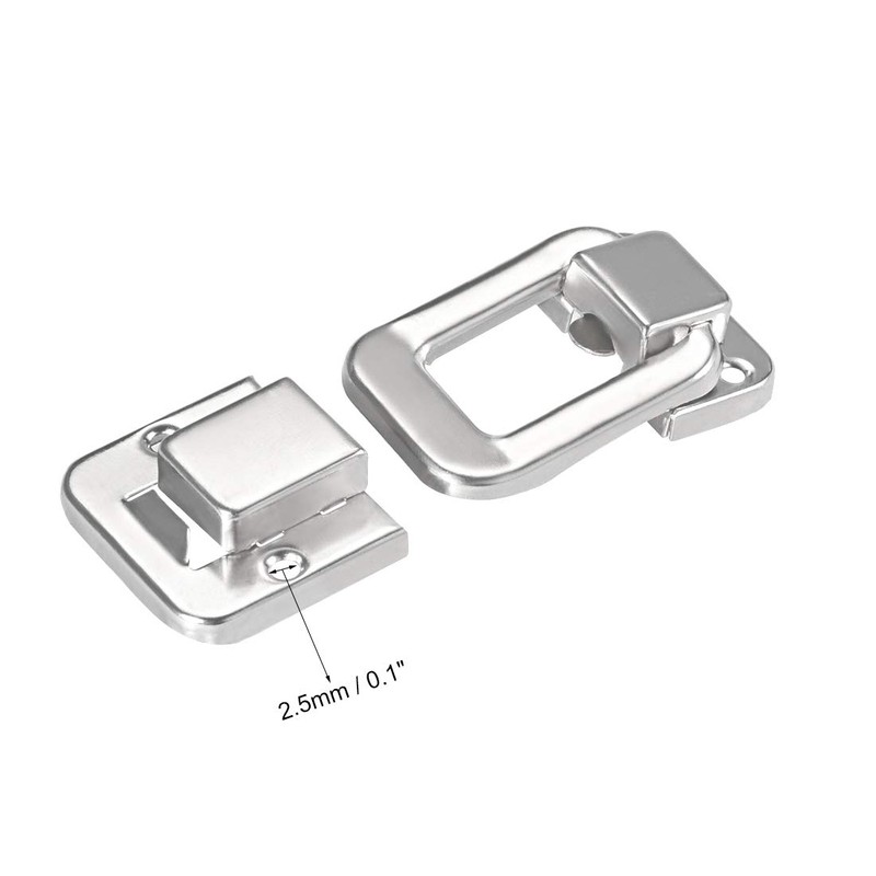 sourcing map 2 Pcs 38mm Retro Silver Tone Decorative Clasp