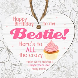 Happy Birthday to My Bestie Friendship Gift Plaque - Birthday Present for Best Friend - Gift for Friend At Christmas - Thank You Gift for Friend - Friendship Appreciation Gift - Gift for Bestie