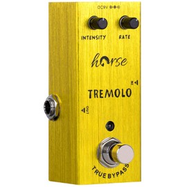 Tremolo Pedal, Horse Electric Guitar Effects Pedals Mini Single Type DC 9V True Bypass (Yellow)