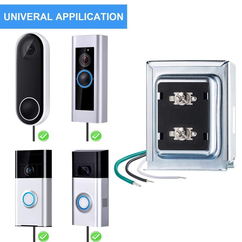 Maxdot 1 Pack Doorbell Transformer 16V 30VA Compatible with Ring