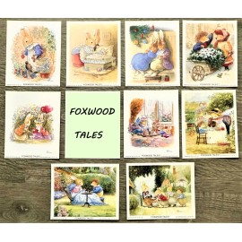 #F3-Lot of 9  FOXWOOD TALES PRINTS-1997   4.5 x 5.5"  MANOR ART ENT USA