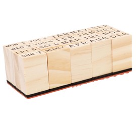 DOITOOL 1 Set Wooden Stamp Set for Multipurpose Craft Stamp Kit for Scrapbooking DIY Projects and Planner Decorating Fun and Unique Designs for Creative Arts