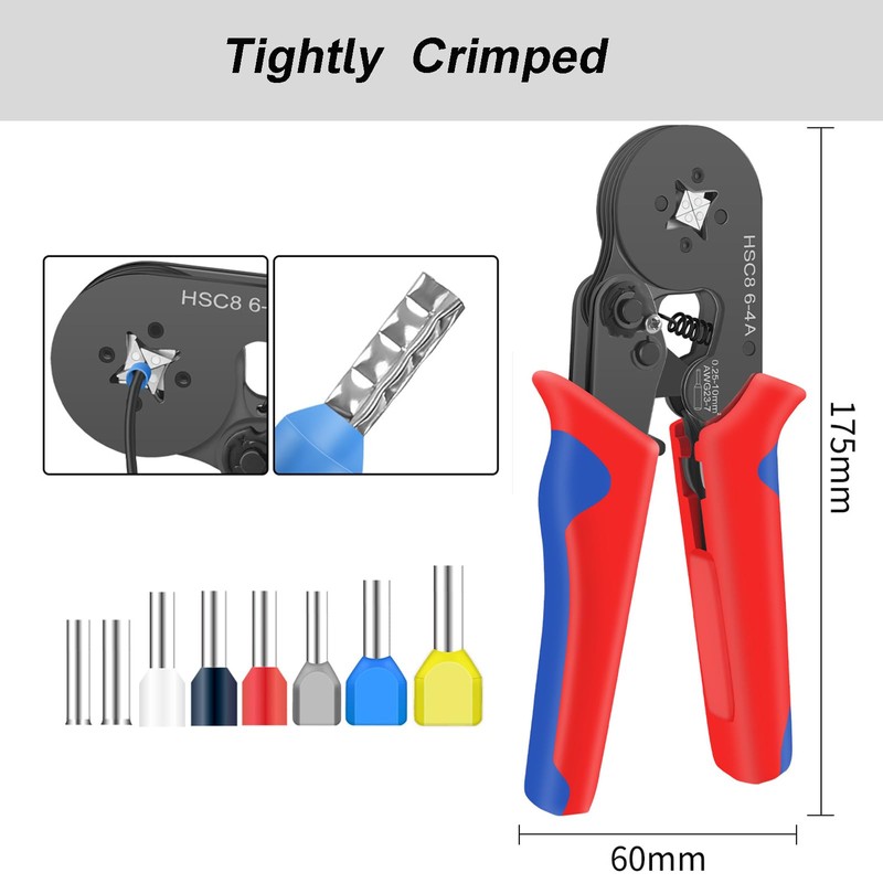 Ferrule Crimping Tool Kit, Ferrule Crimper Plier with 1200pcs Wire