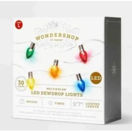 Wondershop 6 Boxes -180 Bulbs- LED Holiday String Lights - Dewdrop Xmas Decor Multicolor