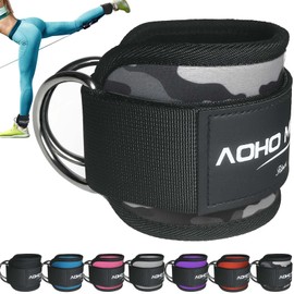 AOHO MOOON Ankle Strap for Cable Machine Attachments, Gym Accessories for Women and Men, Neoprene Ankle Cuffs for glute Kickback, Leg Workouts ande Booty Hip Abductors Exercise