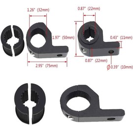 2 x universal work light bracket, work light holder, 19-32 mm headlight holder, clamp bracket, tube clamp, light bar mount bracket, for front protection bar, off-road vehicle, car, motorcycle