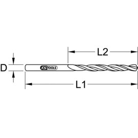 KS Tools 330.1062 HSS-R Twist Drill Bit 6.2 mm Pack of 10