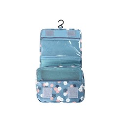 ALMURAT Travel Toiletry Kit Bag Cosmetic Hanging Make-Up Organizer Multifunction Portable Pouch for Women/Girls Waterproof Ladies Case Travelling Storage Inner Ware Up Brush Kit Holder, blue, M,