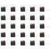 100Pcs LED Plastic Holder DualHole Black Square 90 Degree Curved