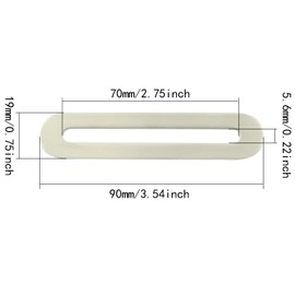 Pro Bamboo Kitchen 8PCS Adjustable Flat Slotted Mounting Brackets 19x90x3mm Long Hole Movable Corner Connector Sliding Slotted Bracket Straight Tab Holder for Timber Wooden Furniture