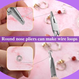 SPEEDWOX 3 Inch Mini Pliers Mini Round Nose Pliers with Cutting Edge Wire Bending Pliers Looper Pliers Ring Bending Pliers Wire Loop Pliers for Jewellery Making Micro Round Nose Pliers Small Pliers