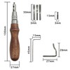 ciciment 7 in 1 Adjustable Leather Tools Sets,Stitching Groover and