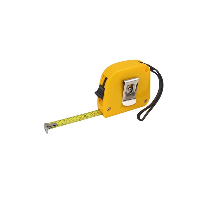 Aexit Yellow (Standard Parts) Plastic Shell Retractable Tapeline Ruler Measuring