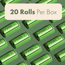 (Not Made In China) Dog Poop Bag Rolls, 300 Count, Biodegradable, Leak Proof and Extra Thick Bags For Dogs and Cats, Unscented and Earth Friendly Waste and Doggy Litter Bag Refill Roll