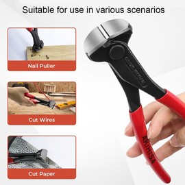 7 Inch Nail Puller Tool with Rubber Grip End Cutting Pliers Chromoly Steel Construction Ideal for Woodworking Projects Durable Nail Puller Pliers for Efficient Nail Removal