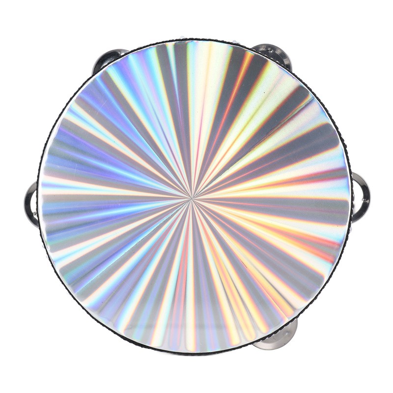 Radiant Tambourine Reflective Clear Crisp Sound Double Row Bell Drum