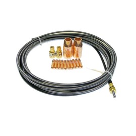 WeldingCity MIG Welding Gun Accessory Kit M32L (Tip-Nozzle-Diffuser-Liner) .030" for 100-150 Amp Miller M-series M-100/150 (M-10/15) and Hobart H-series H-9/10