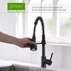 GIMILI Black Kitchen Faucet with Sprayer Modern Single Handle Pull