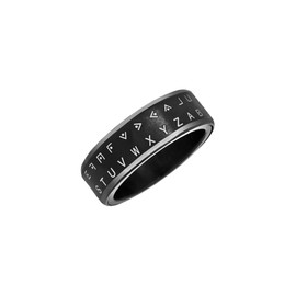 Decoder Ring Pig Pen Cipher Black Size 6